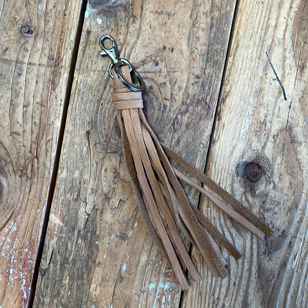 Leather Tassel Key Chain